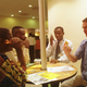 Telephone users being taught how to use the GSM telephone at MTN ‘s Lagos offices in 2001.